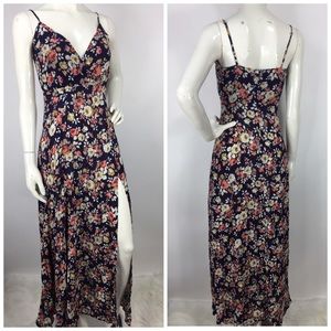 Lulus Floral Side Slit Maxi Dress